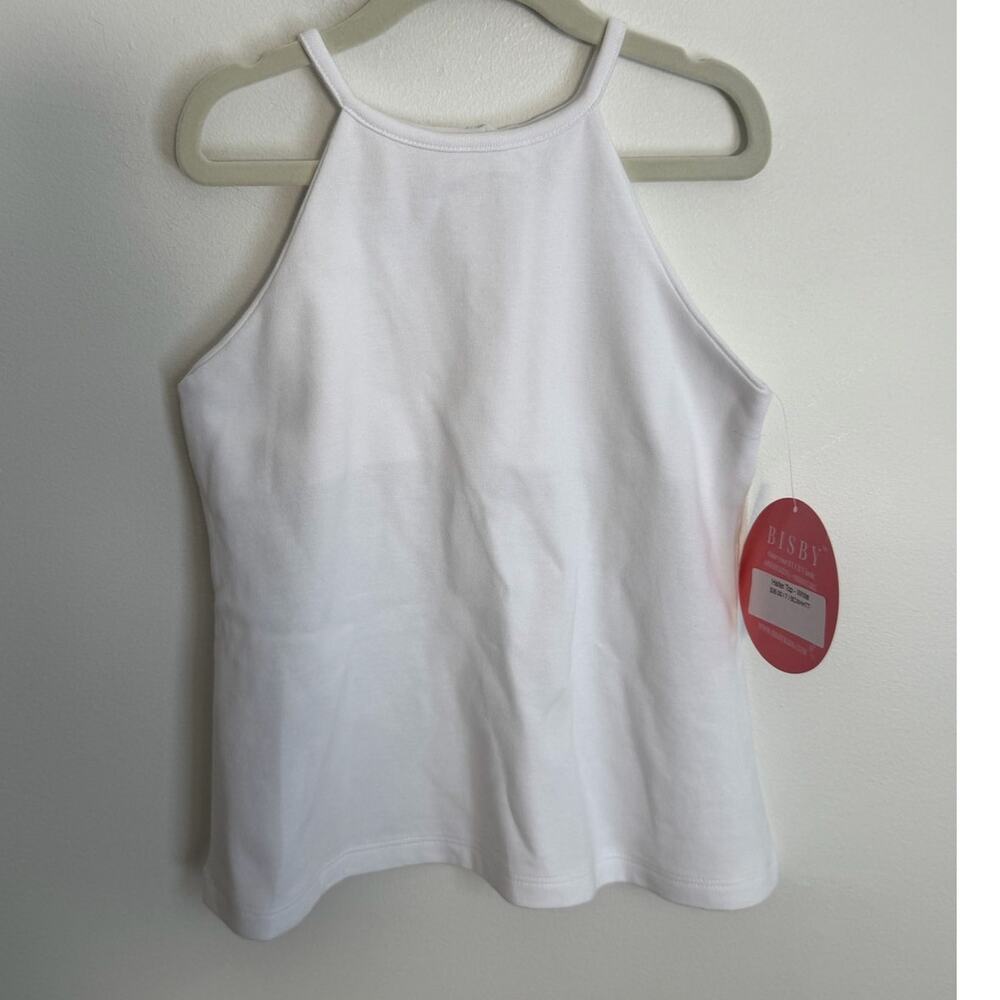 Bisby Halter Top White tank NWT size 7